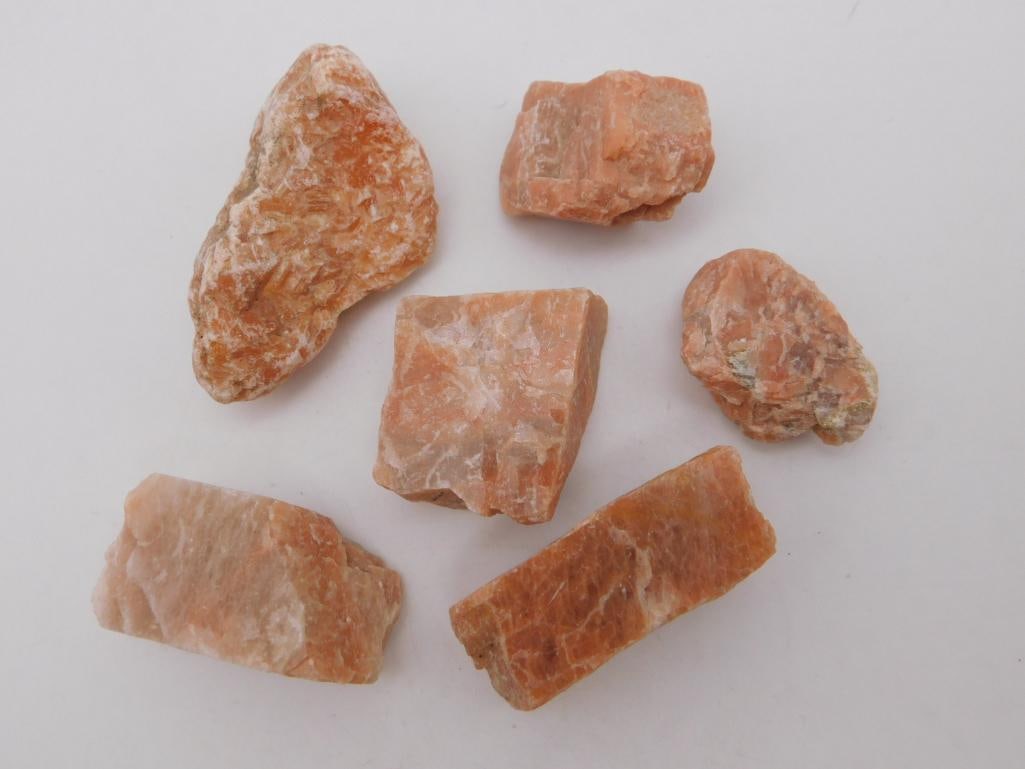 ORANGE CALCITE ROCK STONE LAPIDARY SPECIMEN: ORANGE CALCITE ROCK STONE LAPIDARY SPECIMEN