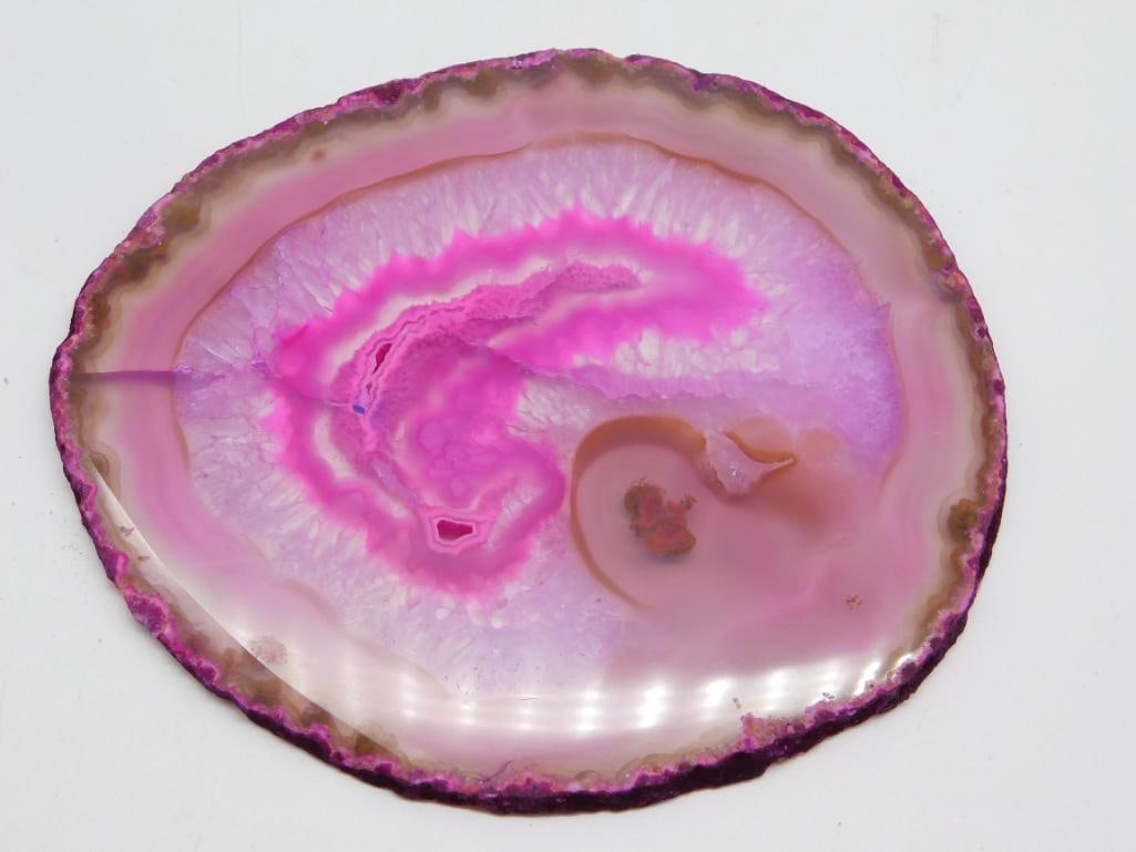 AGATE SLICE ROCK STONE LAPIDARY SPECIMEN: AGATE SLICE ROCK STONE LAPIDARY SPECIMEN