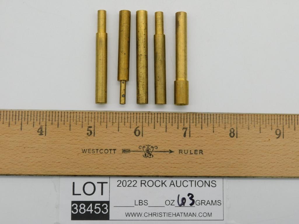 BRASS DOPS ROCK STONE LAPIDARY SPECIMEN - 2