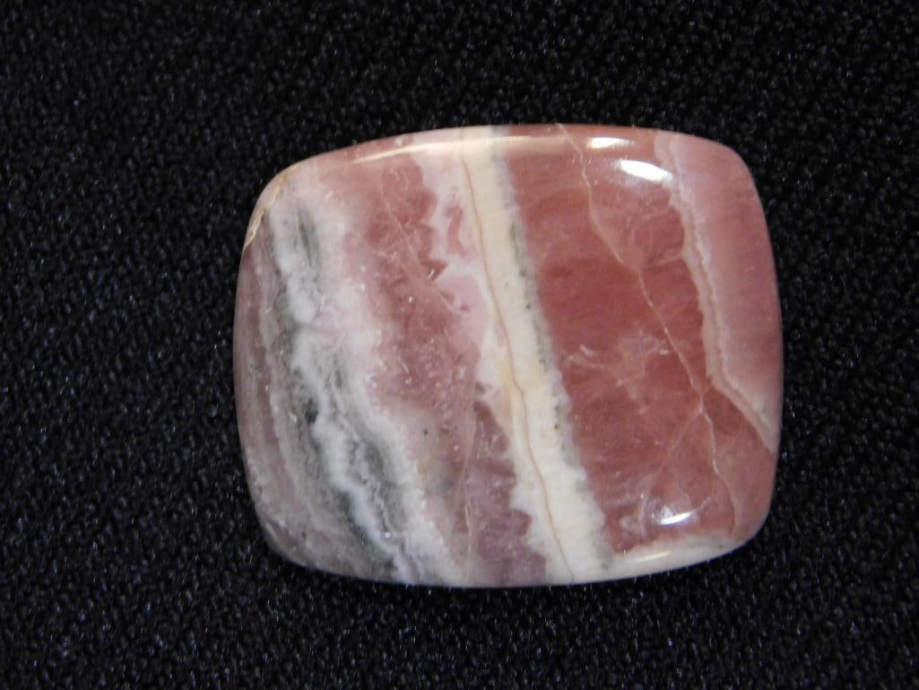 RHODOCHROSITE CABOCHON ROCK STONE LAPIDARY SPECIMEN: RHODOCHROSITE CABOCHON ROCK STONE LAPIDARY SPECIMEN