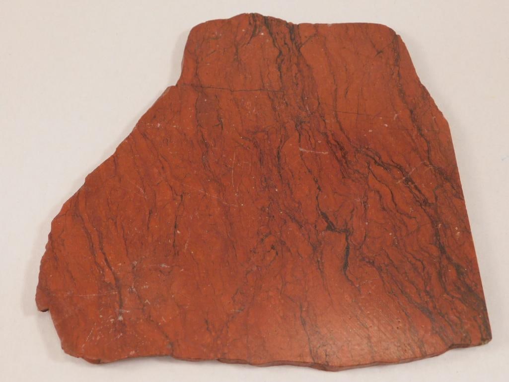 RED JASPER SLAB ROCK STONE LAPIDARY SPECIMEN: RED JASPER SLAB ROCK STONE LAPIDARY SPECIMEN