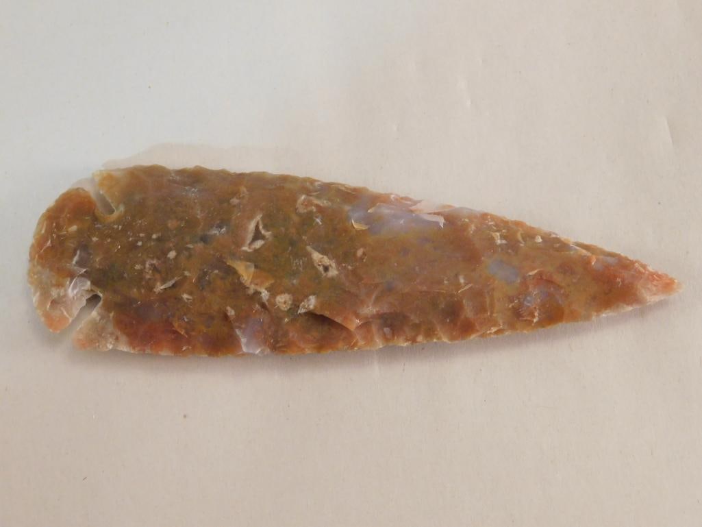 4 INCH HAND KNAPPED AR ROWHEAD: 4 INCH HAND KNAPPED AR ROWHEAD