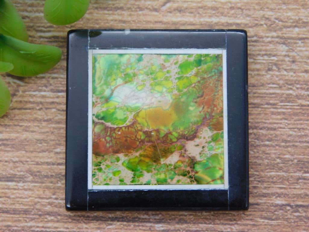 SEA SEDIMENT JASPER SQUARE CABOCHON ROCK STONE LAPIDARY SPECIMEN: SEA SEDIMENT JASPER SQUARE CABOCHON ROCK STONE LAPIDARY SPECIMEN