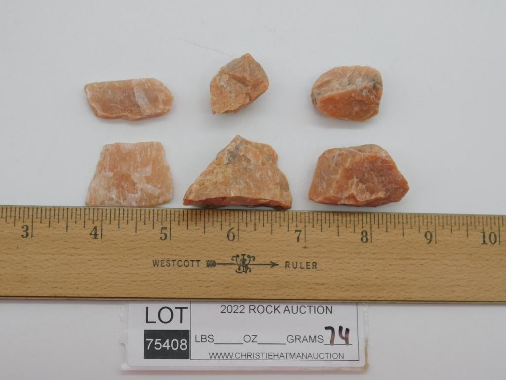 RED CALCITE ROCK STONE LAPIDARY SPECIMEN - 2