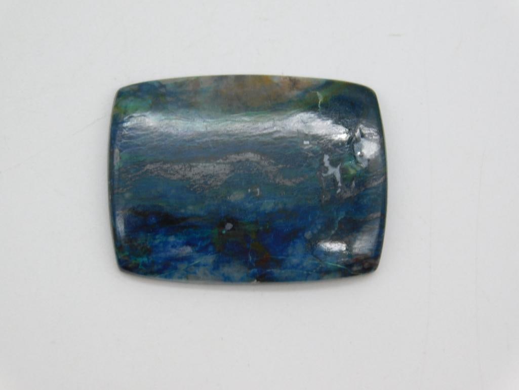 SHATTUCKITE CABOCHON ROCK STONE LAPIDARY SPECIMEN: SHATTUCKITE CABOCHON ROCK STONE LAPIDARY SPECIMEN