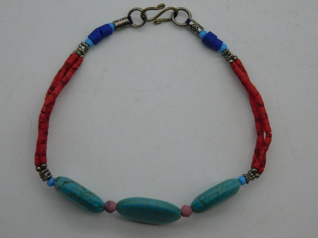 MIXED STONE BRACELET ROCK STONE LAPIDARY SPECIMEN: MIXED STONE BRACELET ROCK STONE LAPIDARY SPECIMEN