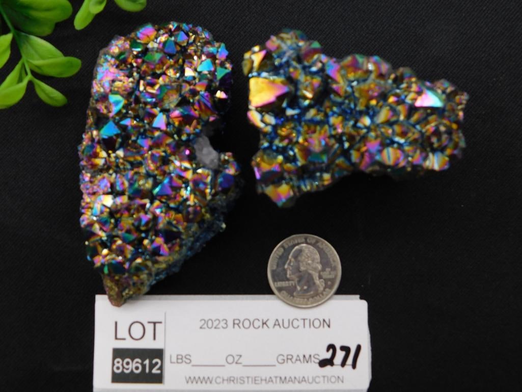 TITANIUM AMETHYST ROCK STONE LAPIDARY SPECIMEN - 2