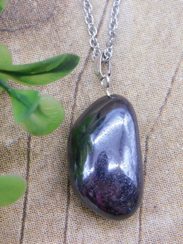 GENUINE STONE PENDANT ON CHAIN NECKLACE ROCK STONE LAPIDARY SPECIMEN: GENUINE STONE PENDANT ON CHAIN NECKLACE ROCK STONE LAPIDARY SPECIMEN