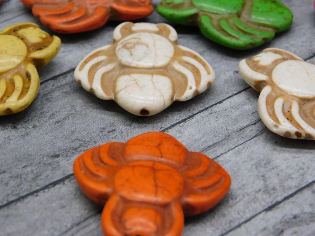 STONE SPIDER BEADS ROCK STONE LAPIDARY SPECIMEN - 2