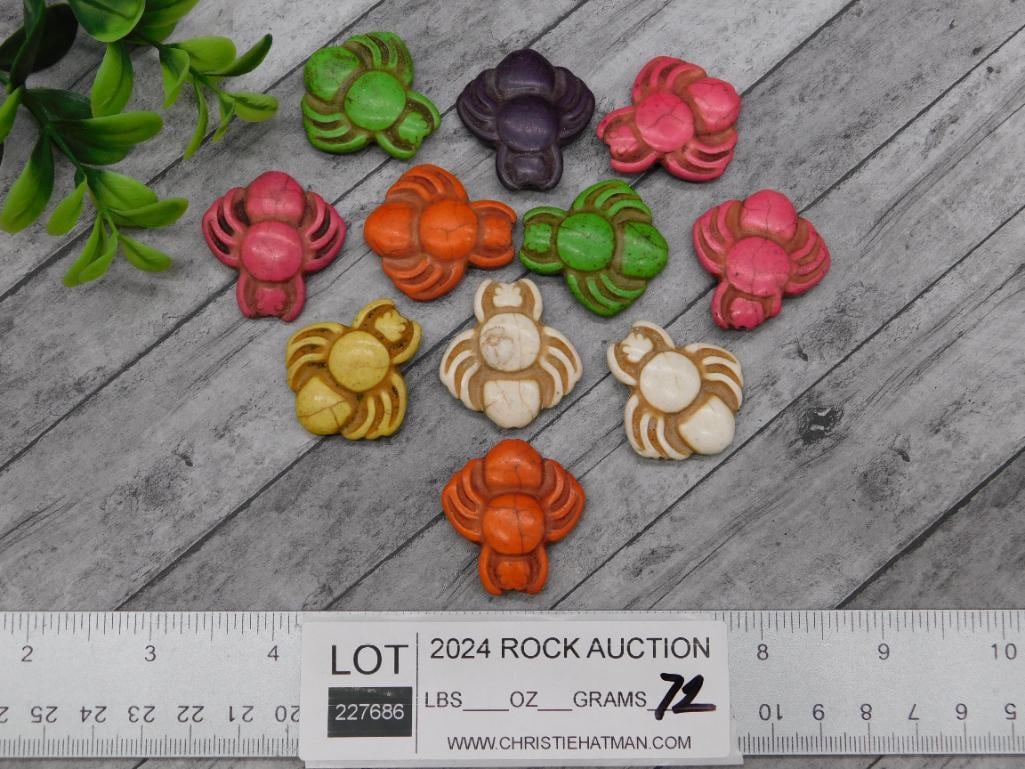 STONE SPIDER BEADS ROCK STONE LAPIDARY SPECIMEN - 3