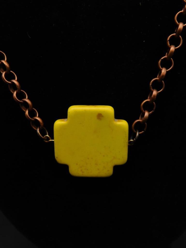 GENUINE STONE PENDANT ON CHAIN NECKLACE ROCK STONE LAPIDARY SPECIMEN: GENUINE STONE PENDANT ON CHAIN NECKLACE ROCK STONE LAPIDARY SPECIMEN