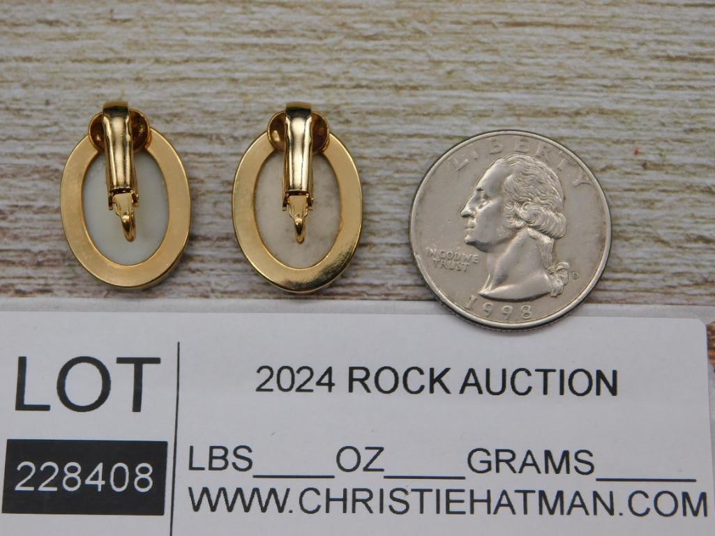 STONE CLIP ON EARRINGS - 2