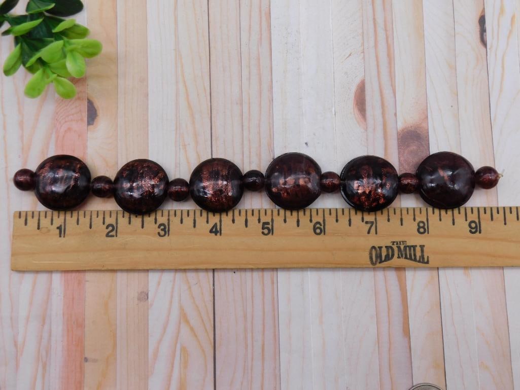 Glass Beads With Metallic Sparkle - 3