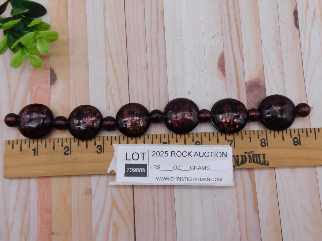 Glass Beads With Metallic Sparkle - 4