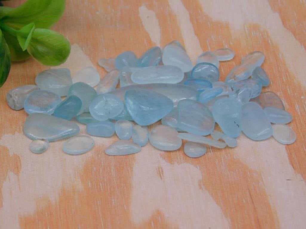 AQUAMARINE ROCK STONE LAPIDARY SPECIMEN: AQUAMARINE ROCK STONE LAPIDARY SPECIMEN