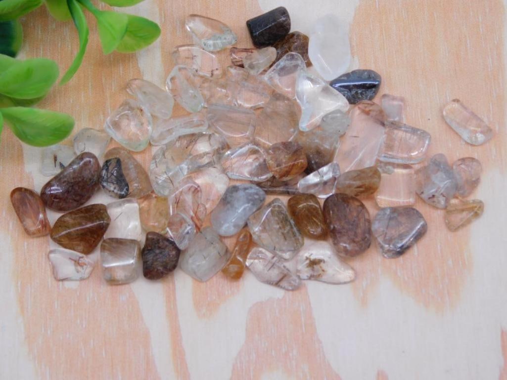 RUTILATED QUARTZ ROCK STONE LAPIDARY SPECIMEN: RUTILATED QUARTZ ROCK STONE LAPIDARY SPECIMEN