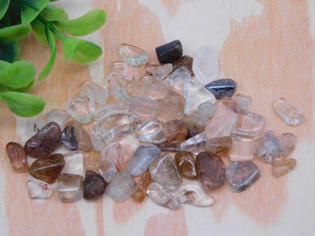 RUTILATED QUARTZ ROCK STONE LAPIDARY SPECIMEN: RUTILATED QUARTZ ROCK STONE LAPIDARY SPECIMEN