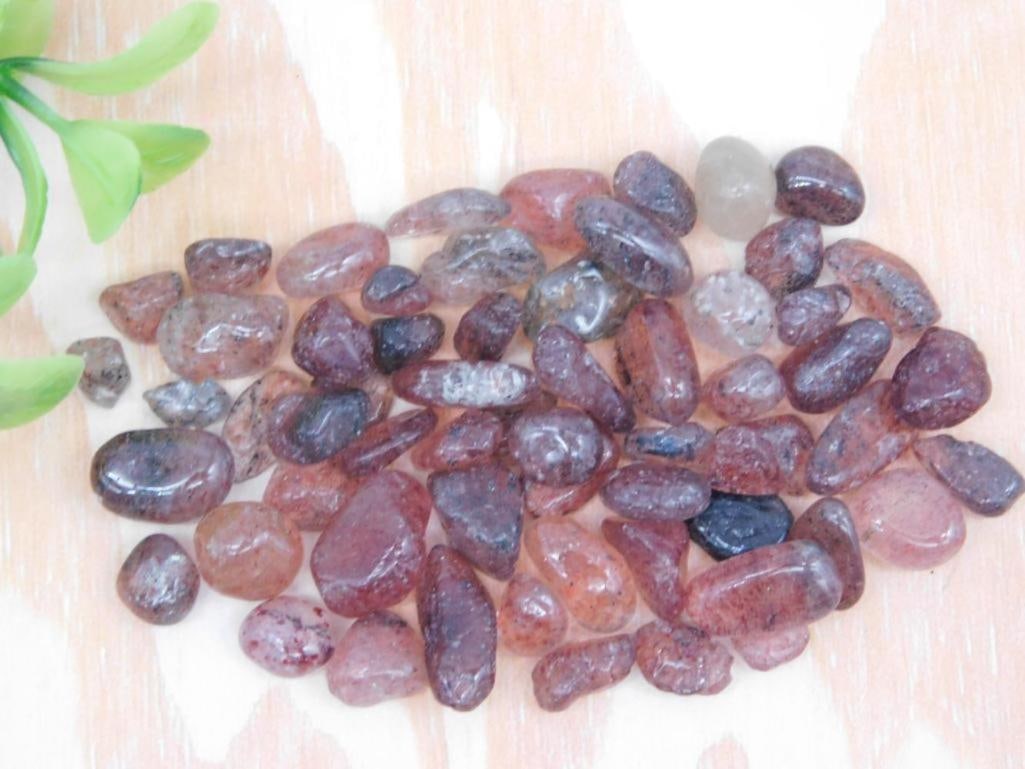 STRAWBERRY QUARTZ ROCK STONE LAPIDARY SPECIMEN: STRAWBERRY QUARTZ ROCK STONE LAPIDARY SPECIMEN