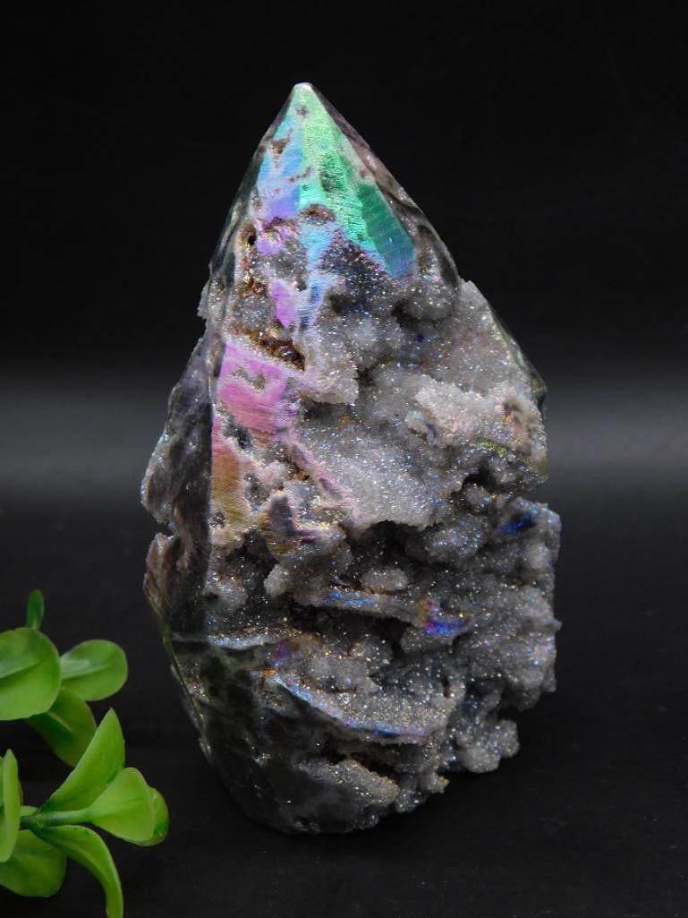 ANGEL AURA DRUZY TOWER ROCK STONE LAPIDARY SPECIMEN: ANGEL AURA DRUZY TOWER ROCK STONE LAPIDARY SPECIMEN