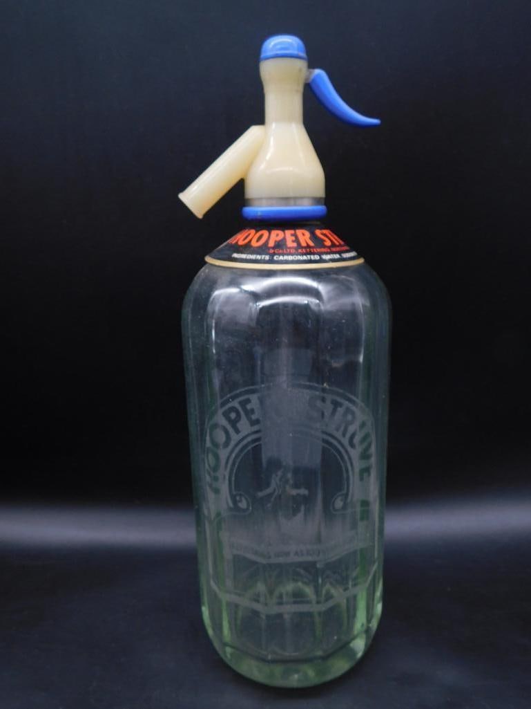VINTAGE GLASS SELTZER BOTTLE SIPHON SYPHON MID CENTURY ANTIQUE: VINTAGE GLASS SELTZER BOTTLE SIPHON SYPHON MID CENTURY ANTIQUE