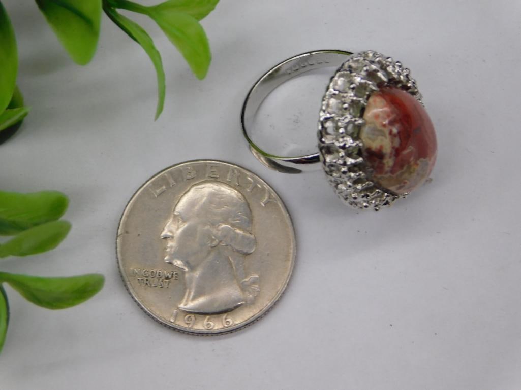 B BRECCIATED JASPER RING ROCK STONE LAPIDARY SPECIMEN - 2