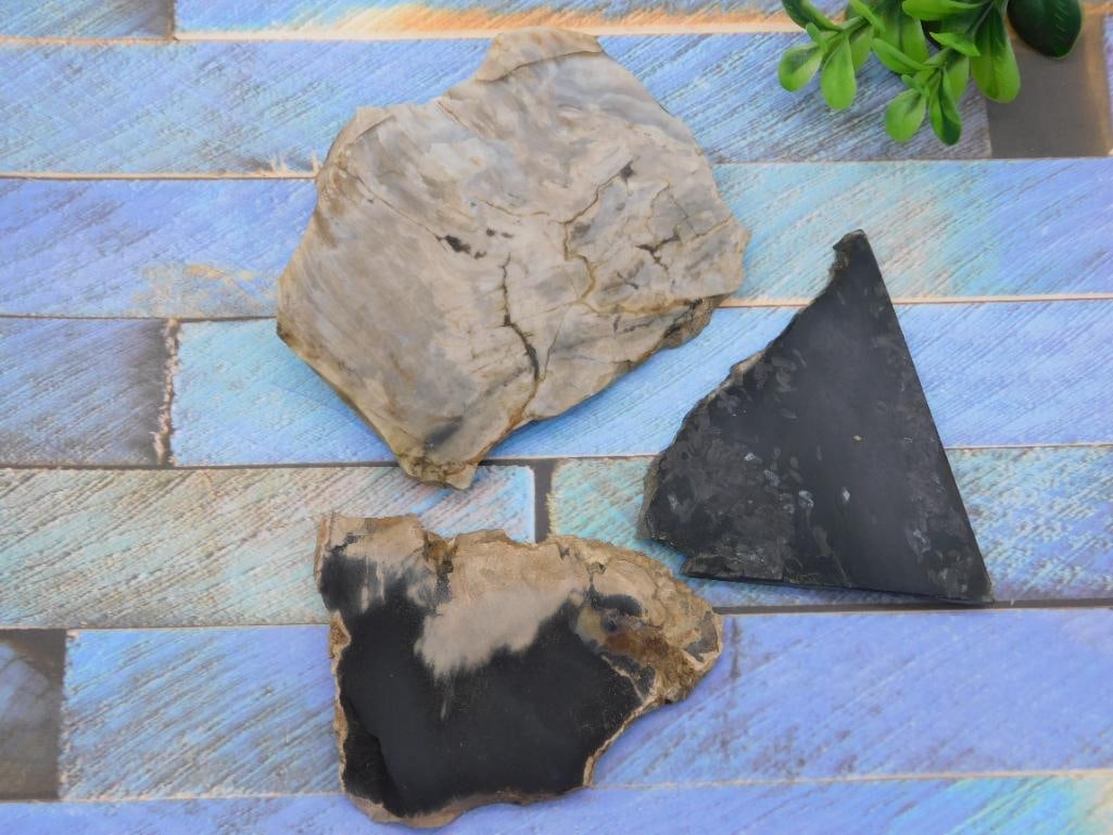 MIXED SLAB LOT ROCK STONE LAPIDARY SPECIMEN: MIXED SLAB LOT ROCK STONE LAPIDARY SPECIMEN