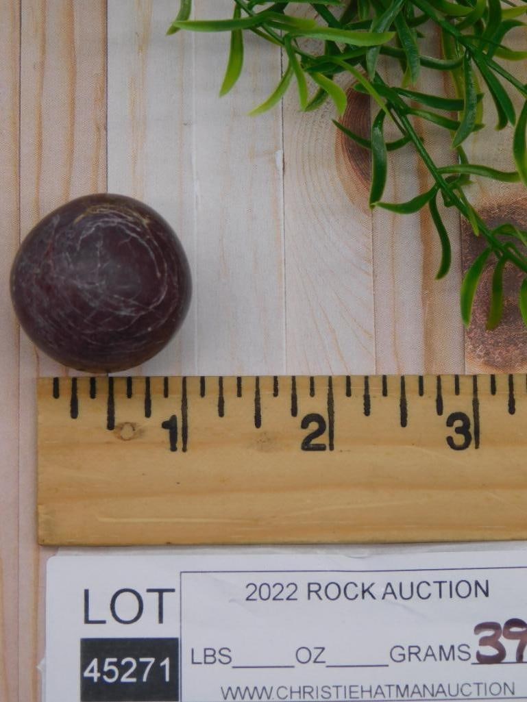 NETWORK JASPER SPHERE ROCK STONE LAPIDARY SPECIMEN - 2