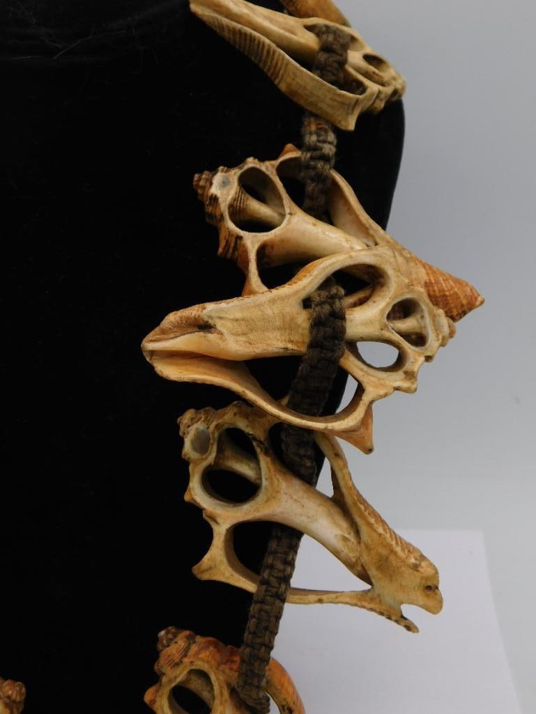 CONCH SLICE MALA SHAMAN NECKLACE - 2