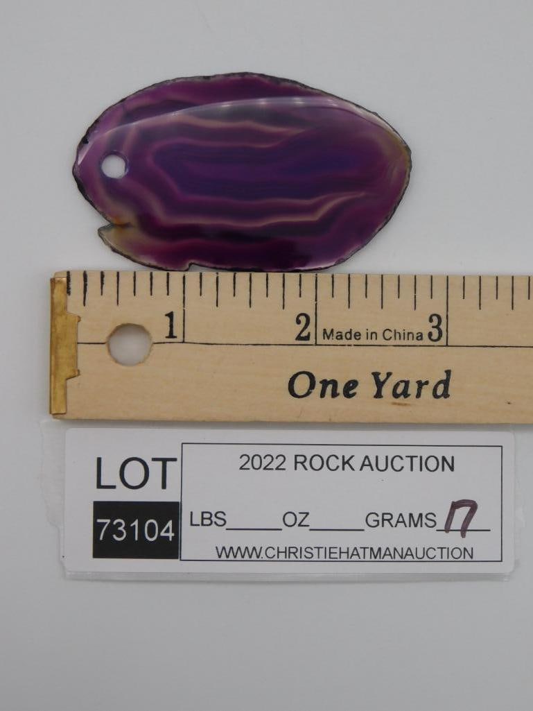 AGATE SLICE ROCK STONE LAPIDARY SPECIMEN - 2