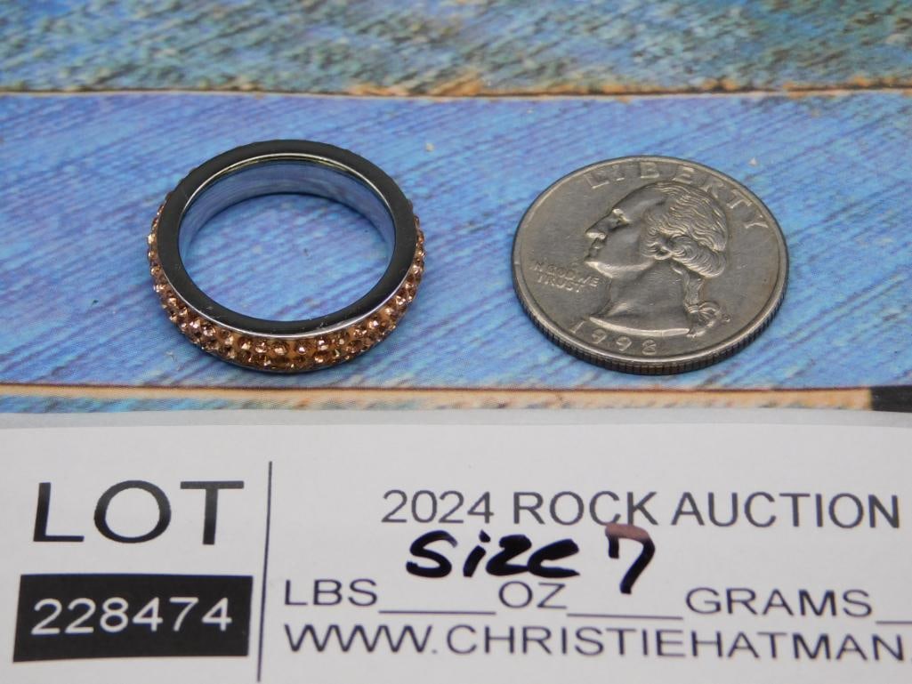 STONE RING ROCK STONE LAPIDARY SPECIMEN - 2