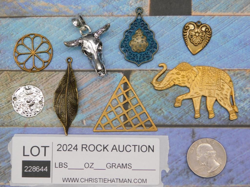 MIXED PENDANT LOT ROCK STONE LAPIDARY SPECIMEN - 2