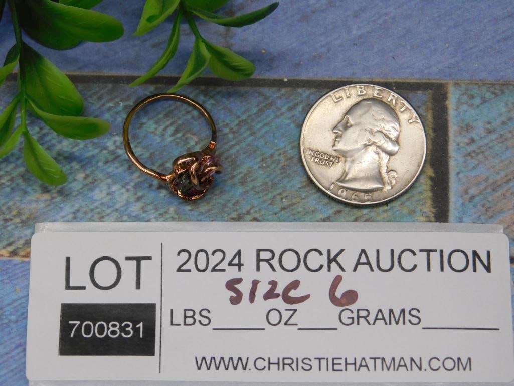 STONE RING ROCK STONE LAPIDARY SPECIMEN - 2