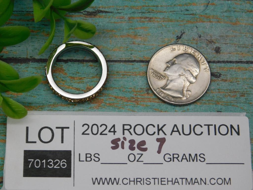 STONE RING ROCK STONE LAPIDARY SPECIMEN - 2