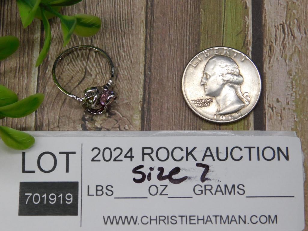 STONE RING ROCK STONE LAPIDARY SPECIMEN - 2