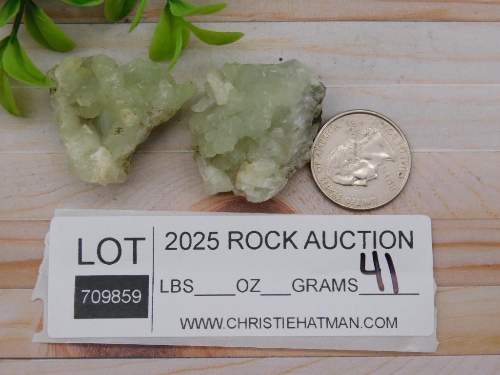PREHNITE ROCK STONE LAPIDARY SPECIMEN - 2