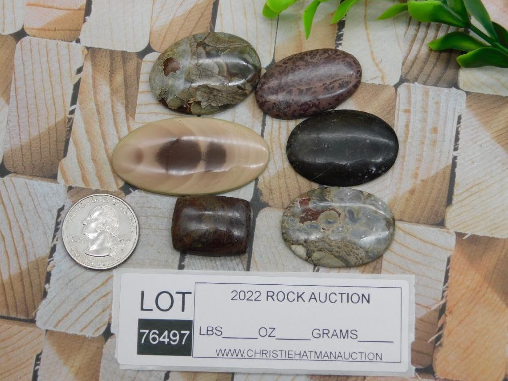 CABOCHONS ROCK STONE LAPIDARY SPECIMEN - 2
