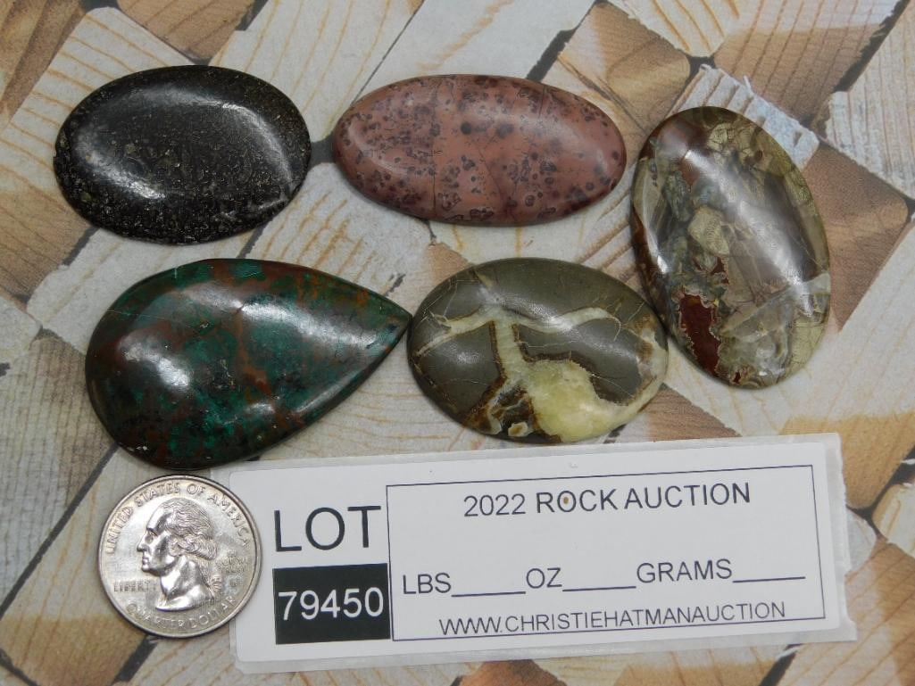 CABOCHONS ROCK STONE LAPIDARY SPECIMEN - 2