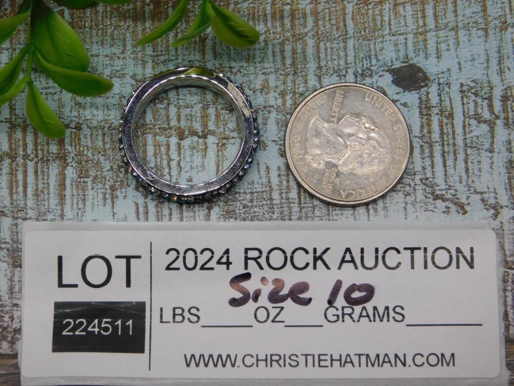 STONE RING ROCK STONE LAPIDARY SPECIMEN - 3