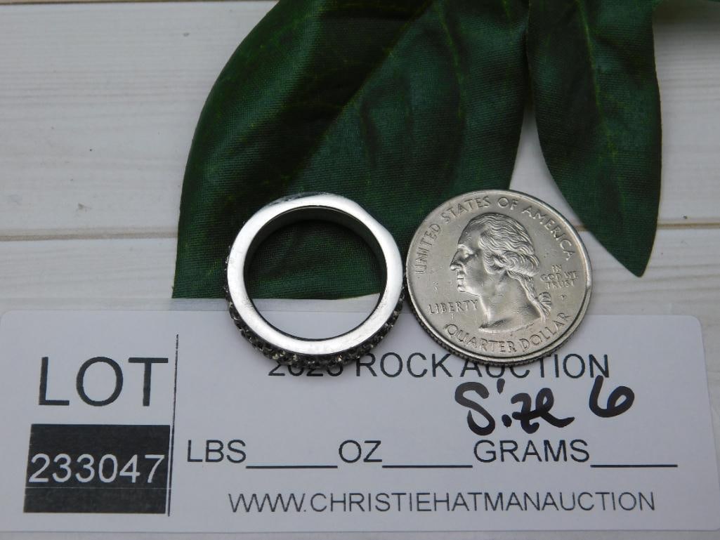 GENUINE STONE RING SIZE 6 - 2