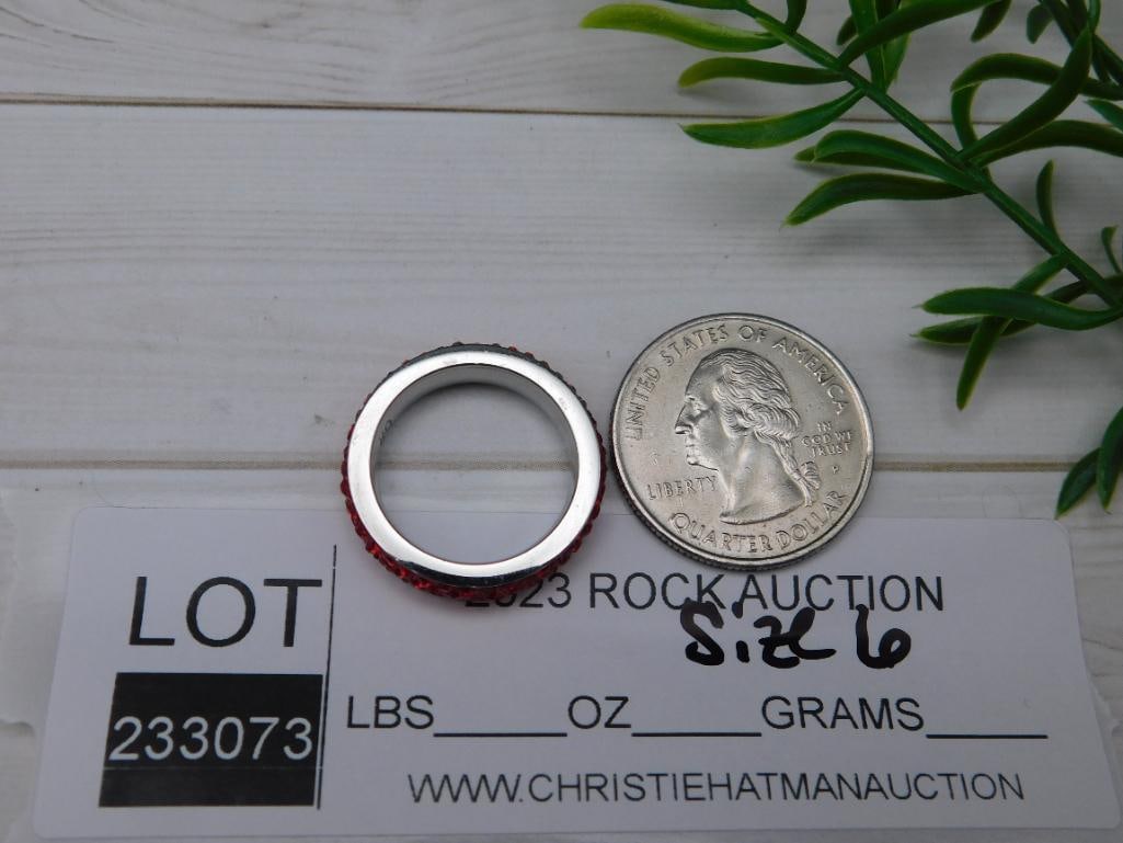 GENUINE STONE RING SIZE 6 - 2