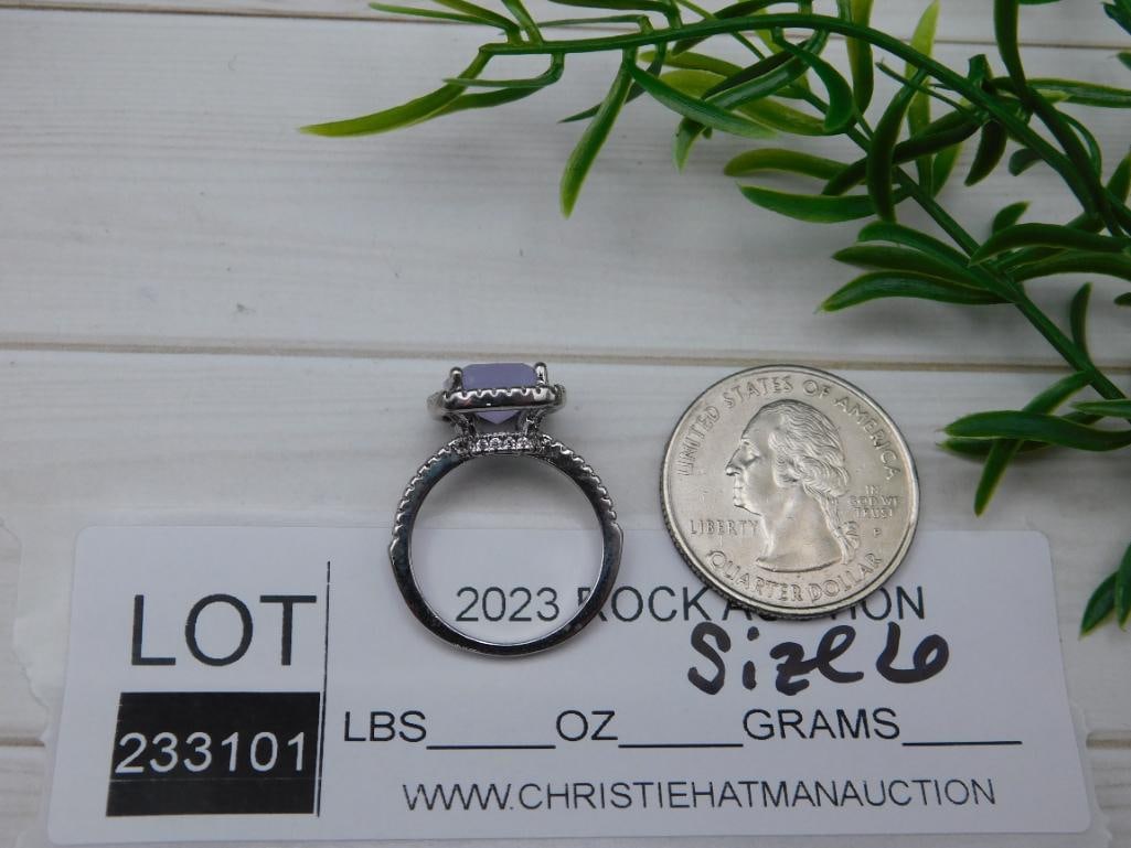 GENUINE STONE RING SIZE 6 - 2