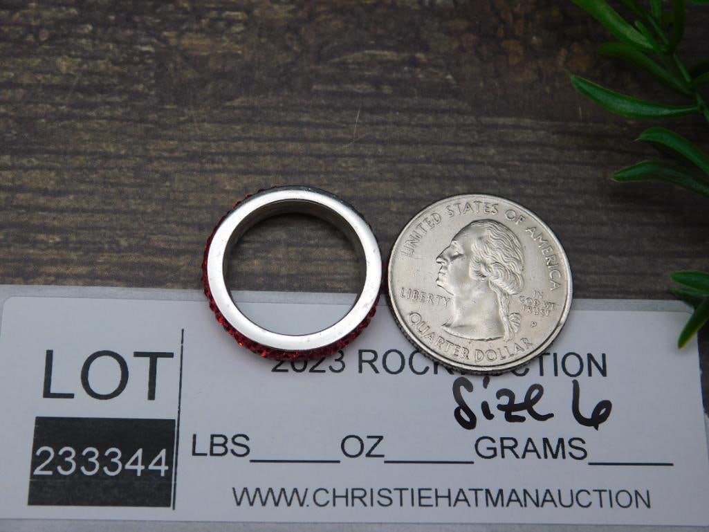 GENUINE STONE RING SIZE 6 - 2