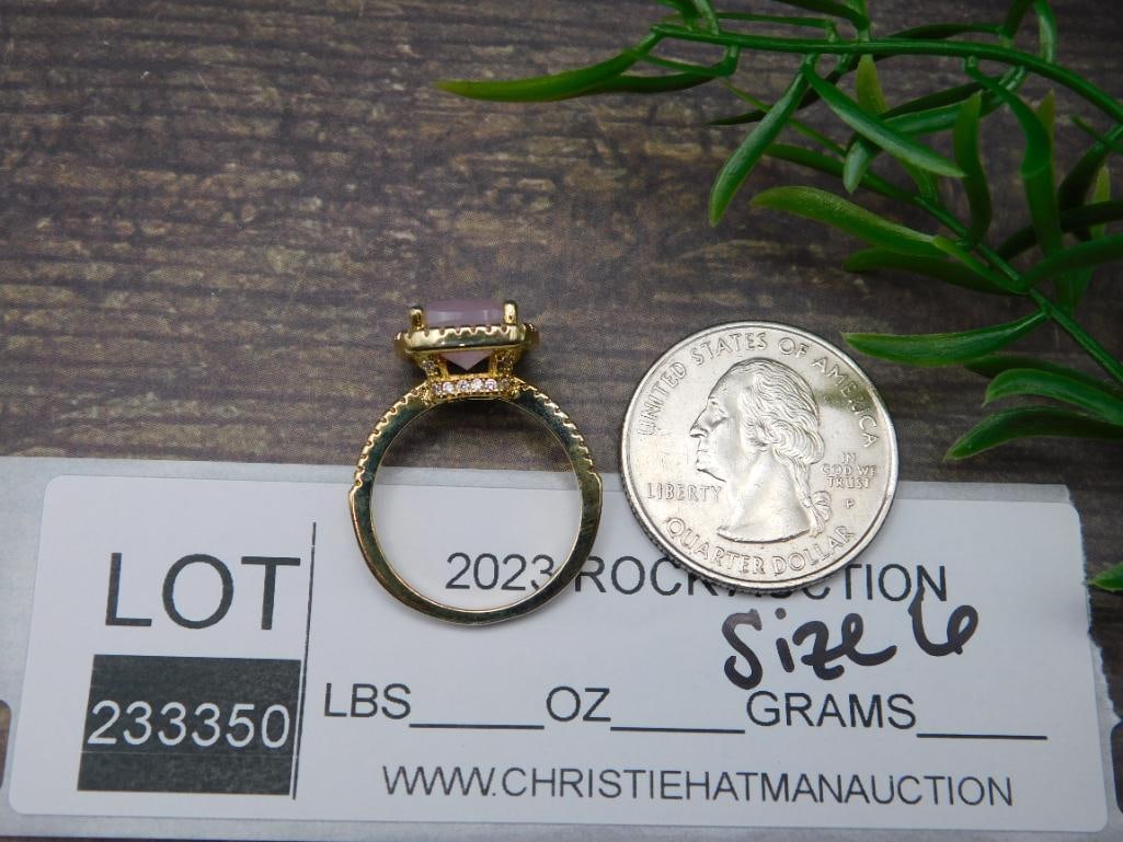 GENUINE STONE RING SIZE 6 - 2