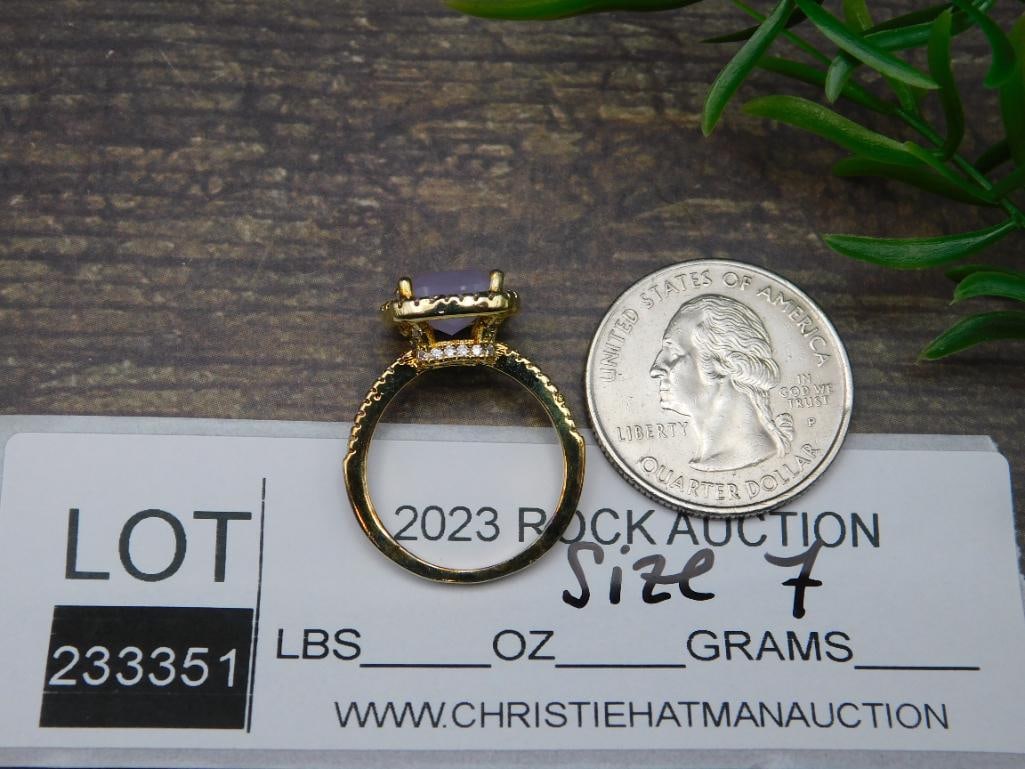 GENUINE STONE RING SIZE 7 - 4