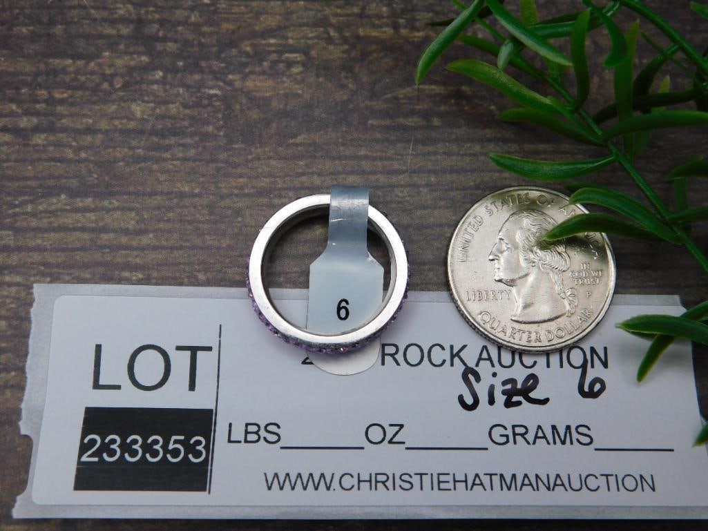 GENUINE STONE RING SIZE 6 - 4