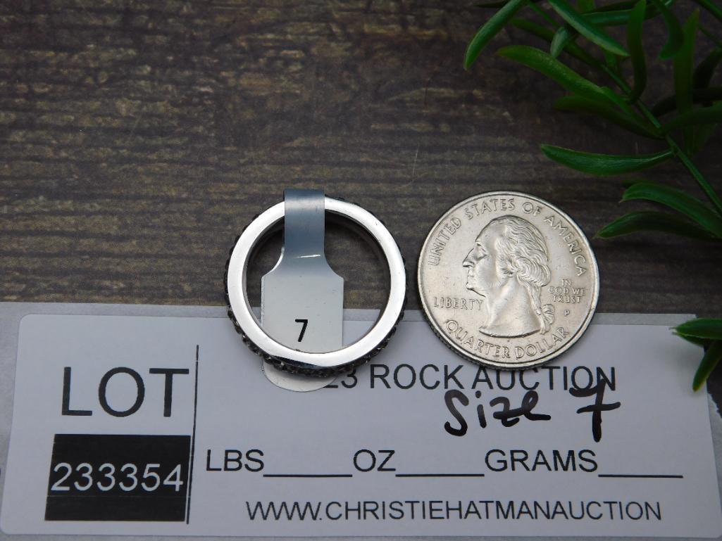 GENUINE STONE RING SIZE 7 - 2