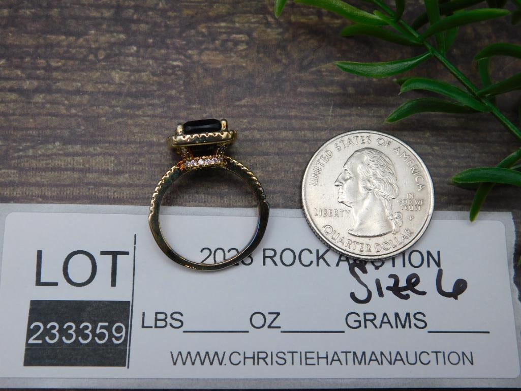 GENUINE STONE RING SIZE 6 - 4