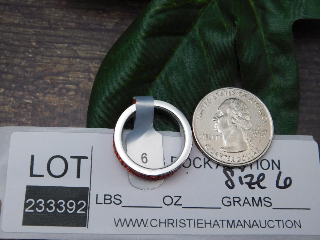 GENUINE STONE RING SIZE 6 - 2