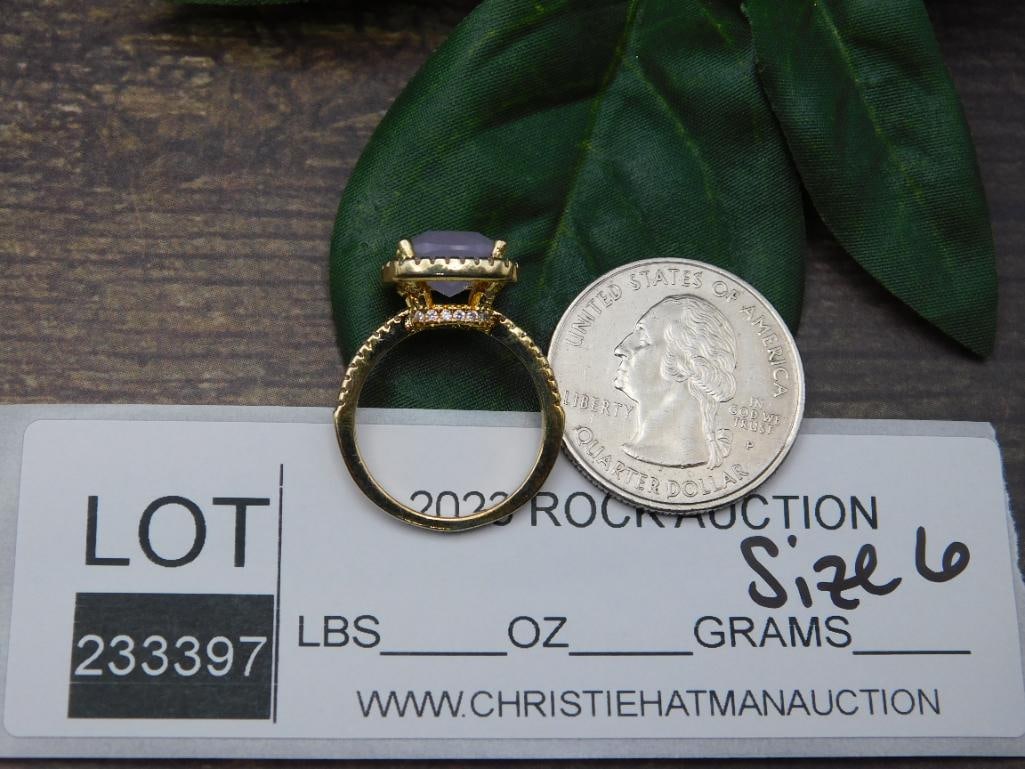 GENUINE STONE RING SIZE 6 - 4