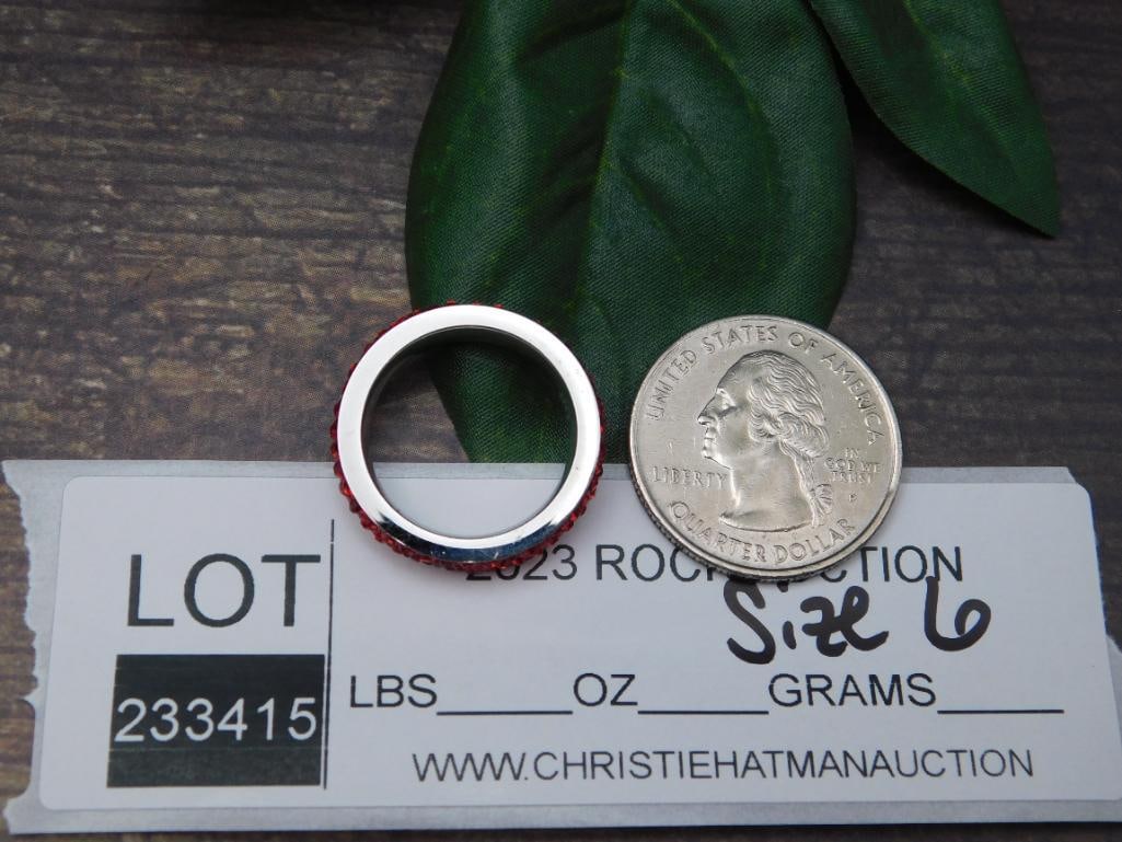 GENUINE STONE RING SIZE 6 - 2